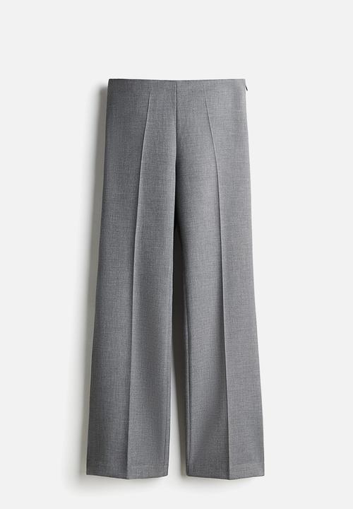 H&M - Flared crease-leg trousers - grey