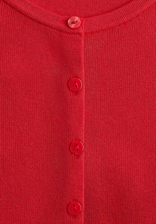 H&M - Short-sleeved fine-knit cardigan - red