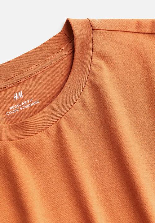 H&M - Regular fit round-neck t-shirt - orange