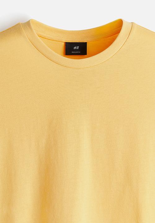 H&M - Regular fit round-neck t-shirt - yellow