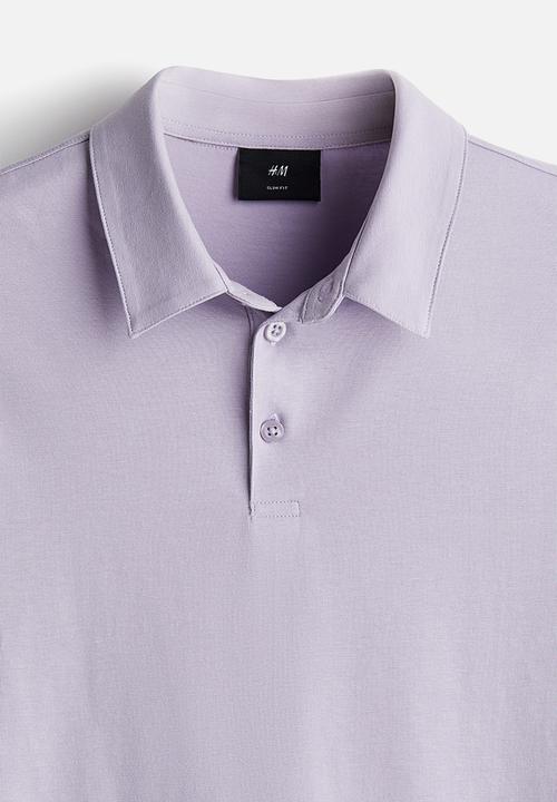 Slim fit polo shirt - purple - 0956343093
