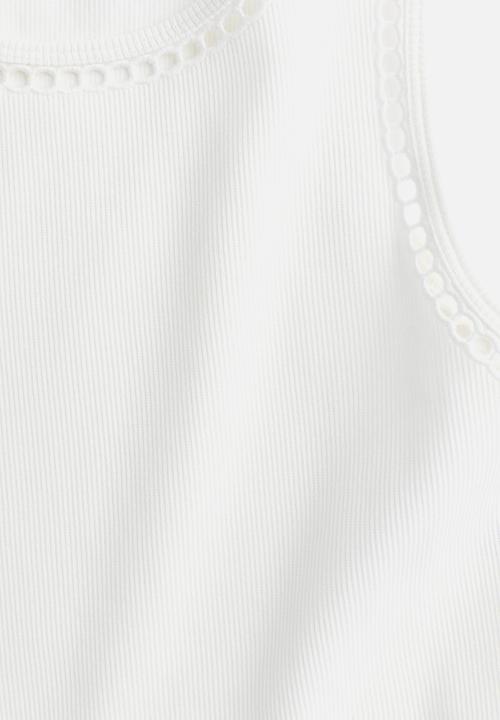 H&M - Cropped vest top - white