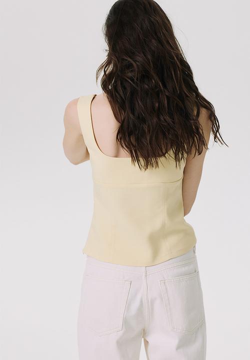 H&M - Tapered-waist vest top - light yellow