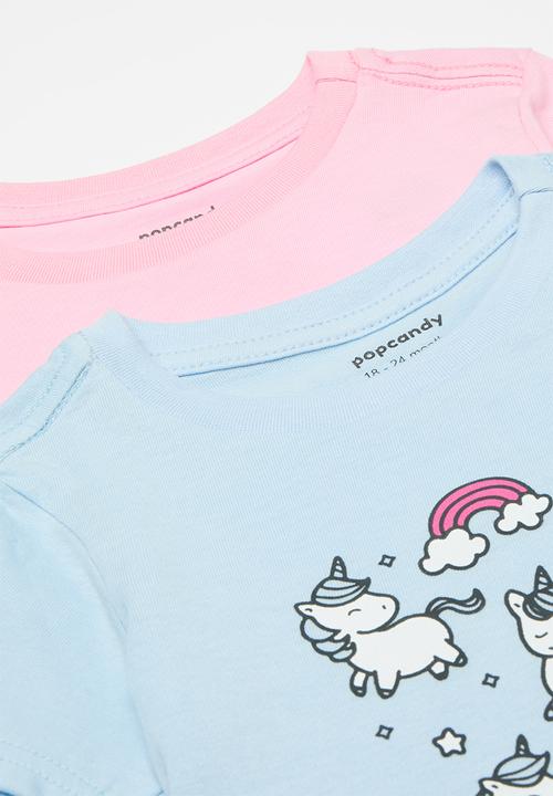 Pop Candy - 2 Pack tee - blue & pink