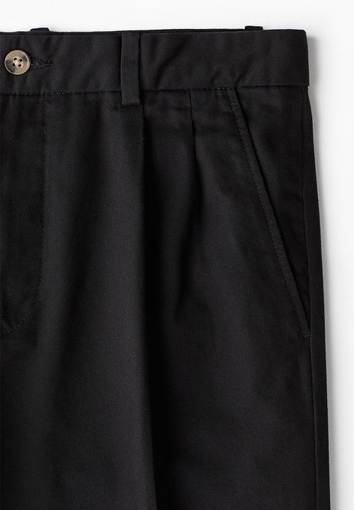 H&M - Regular fit crease-leg chinos - black