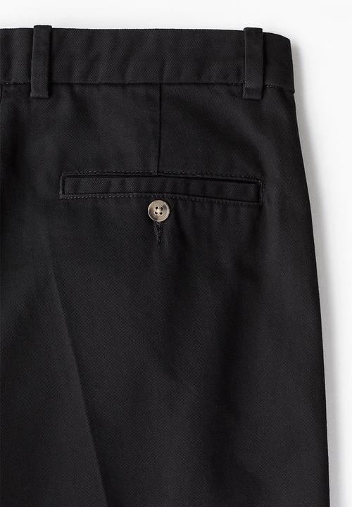 H&M - Regular fit crease-leg chinos - black