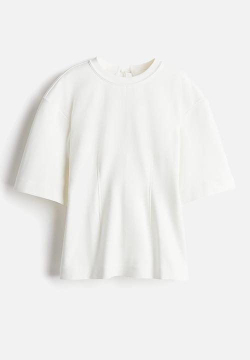 H&M - Waisted t-shirt - white