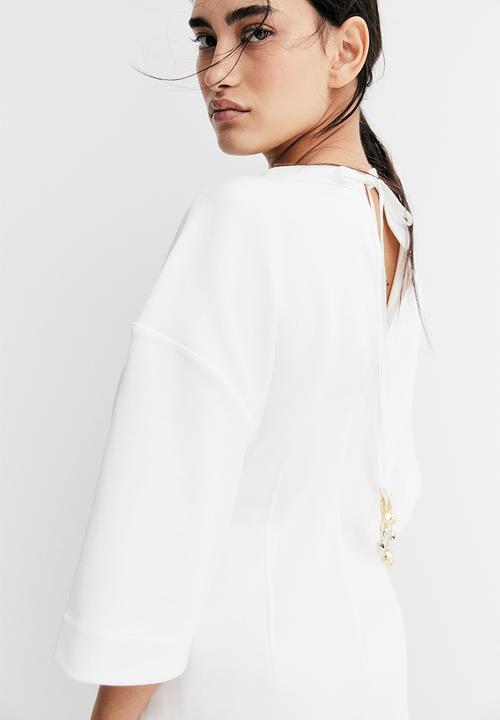 H&M - Waisted t-shirt - white