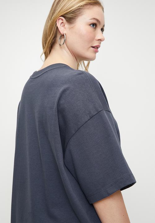 Cotton On - Plus the premium boxy graphic tee - rodeo drive/ collegiate navy
