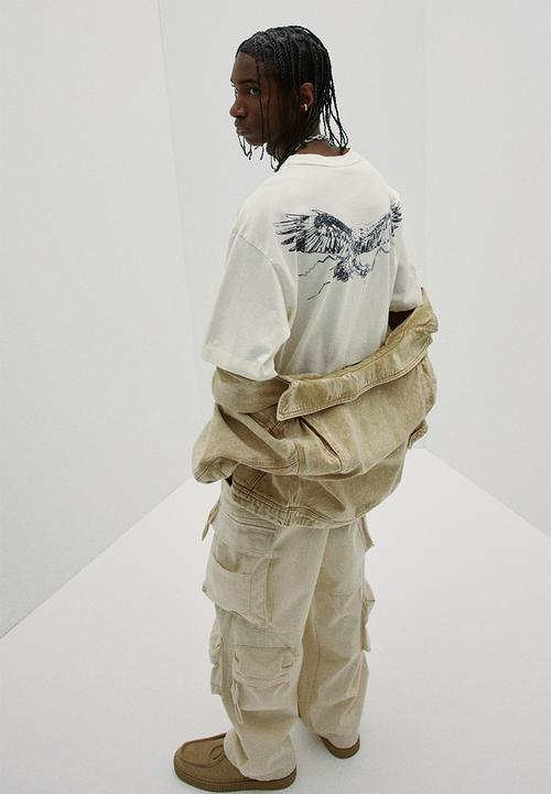 H&M - Loose fit printed t-shirt - white eagle