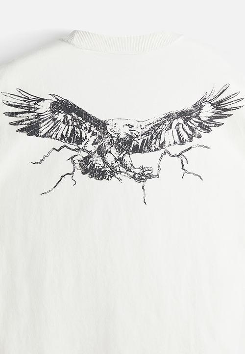 H&M - Loose fit printed t-shirt - white eagle