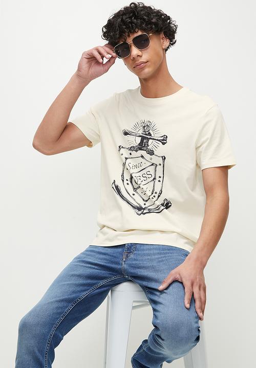 GUESS - Short sleeve Bsc Deep Sea Tee - Resort Sand