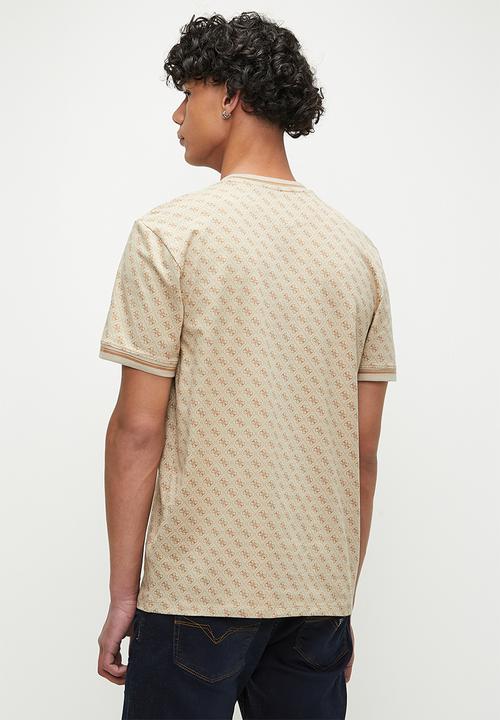 GUESS - Marshall T-shirt - 4G Aop Beige Blanco