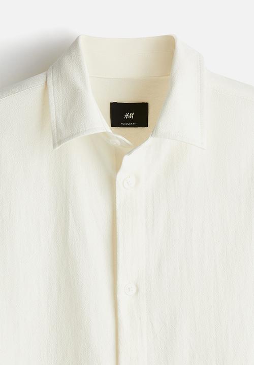 H&M - Regular fit textured shirt - cream