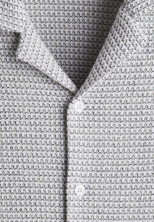 H&M - Regular fit resort shirt - grey & white