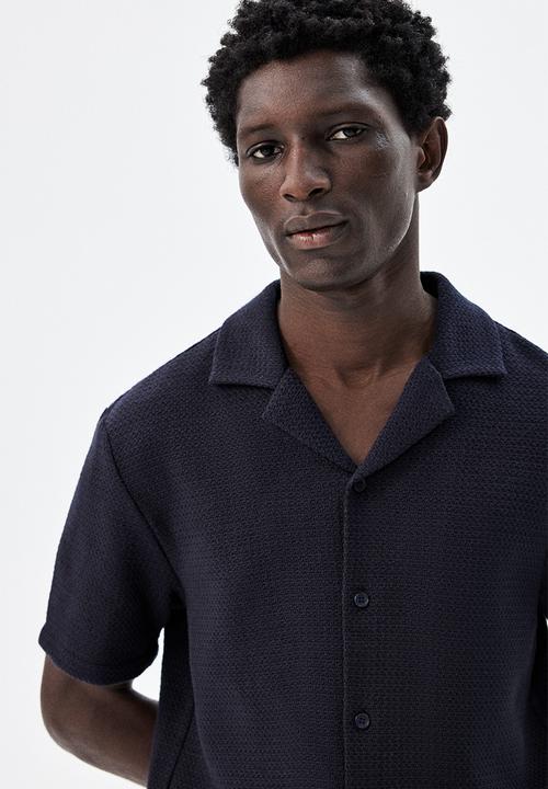 H&M - Regular fit resort shirt - navy blue