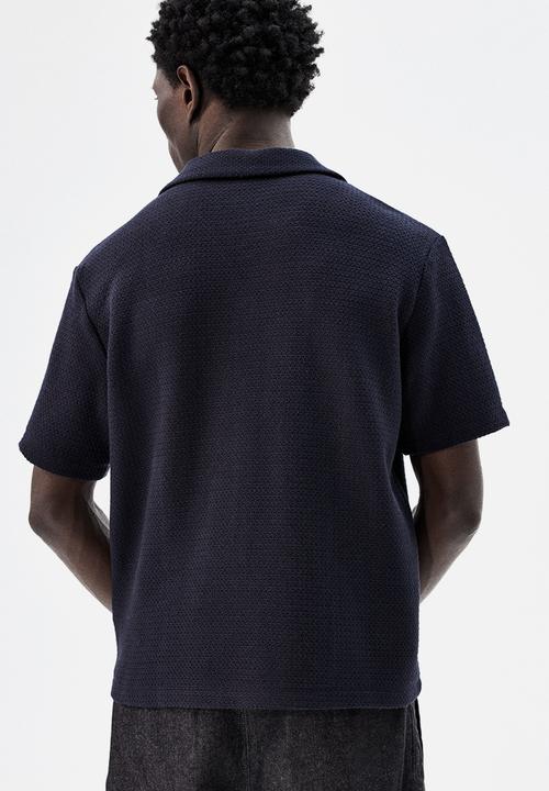 H&M - Regular fit resort shirt - navy blue