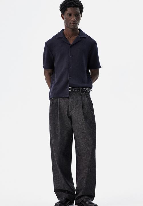 H&M - Regular fit resort shirt - navy blue