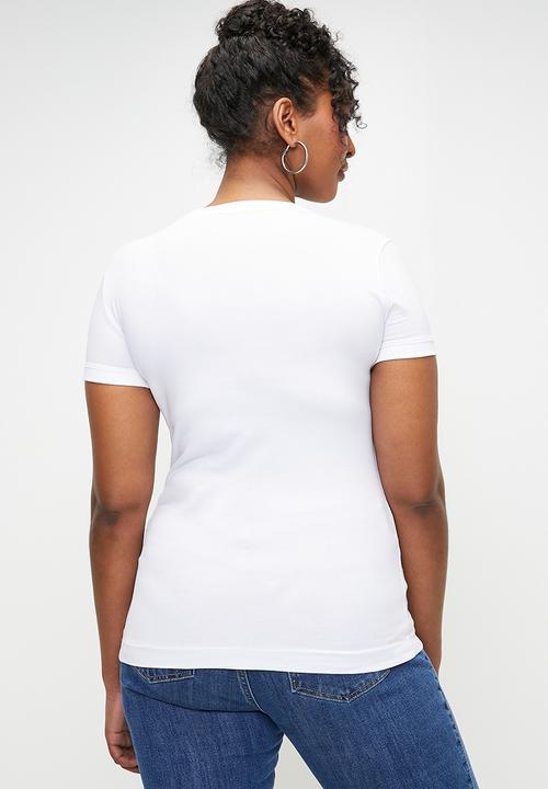 GUESS - Ss Cn Mini Triangle Tee - Pure White