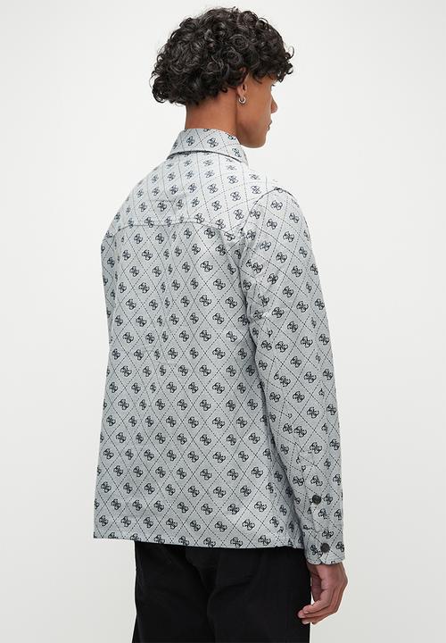 GUESS - Monogram Shacket - Blue 4G Logo Combo