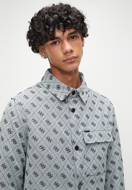 GUESS - Monogram Shacket - Blue 4G Logo Combo