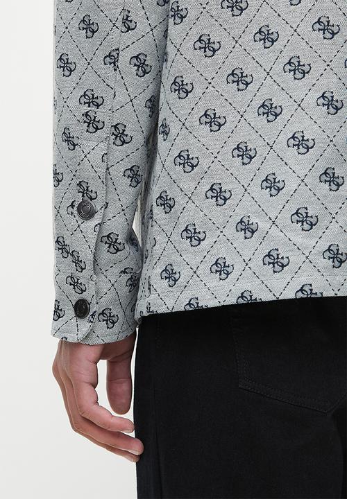 GUESS - Monogram Shacket - Blue 4G Logo Combo
