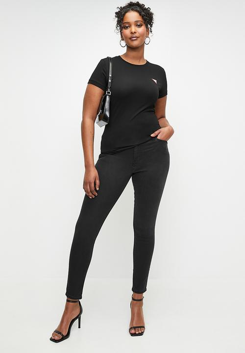 GUESS - Ss Cn Mini Triangle Tee - Jet Black A996