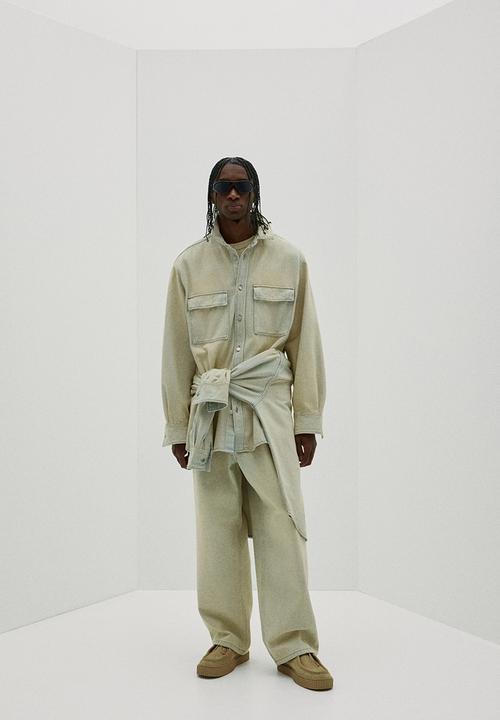H&M - Oversized fit denim shirt - cream