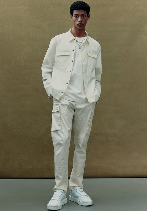 H&M - Regular fit utility overshirt - cream