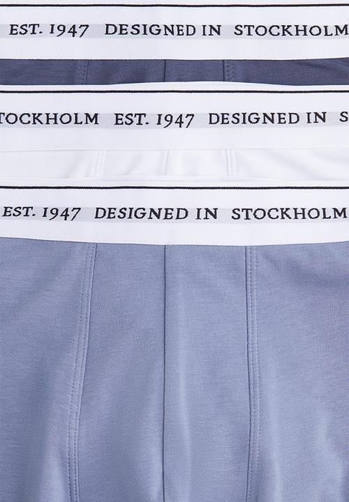 H&M - 3 pack coolmax® short trunks - light blue & white