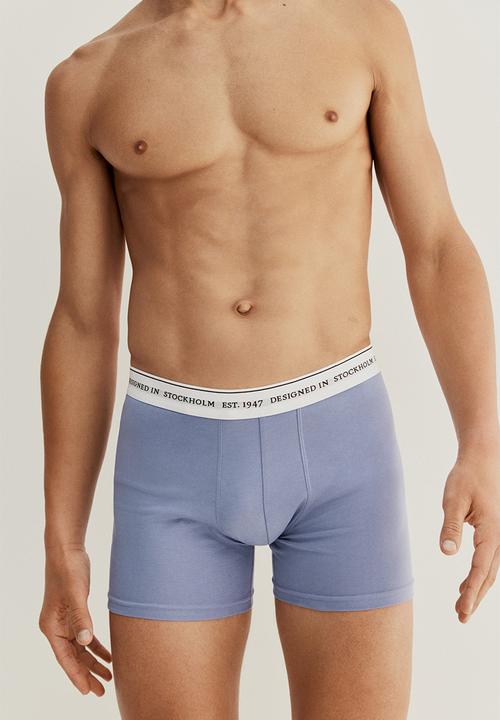H&M - 3 pack coolmax® mid trunks - light blue & white