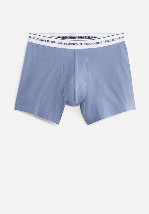 H&M - 3 pack coolmax® mid trunks - light blue & white
