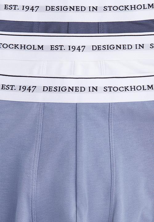 H&M - 3 pack coolmax® mid trunks - light blue & white