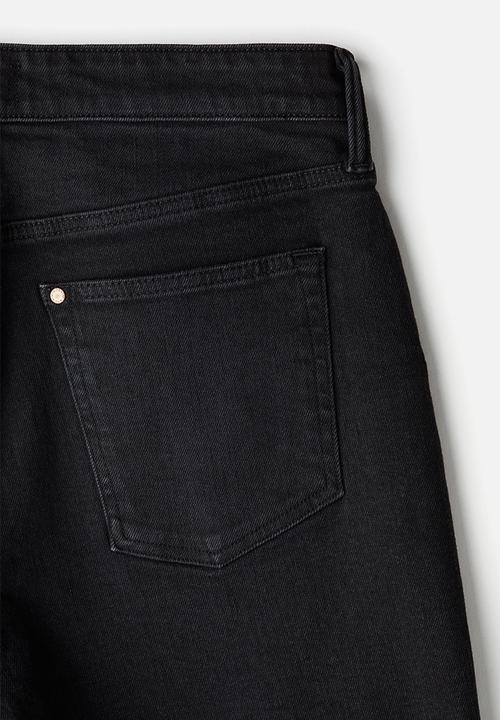 H&M - Slim denim shorts - black
