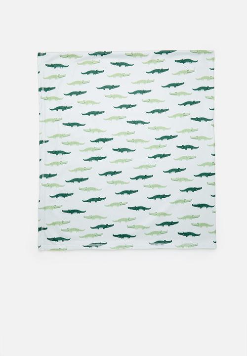 Croco fleece blanket - Green