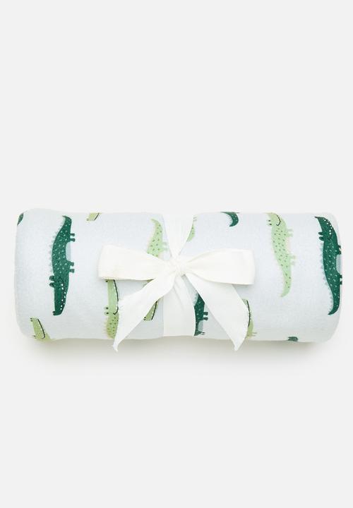 Sixth Floor - Croco fleece blanket - Green