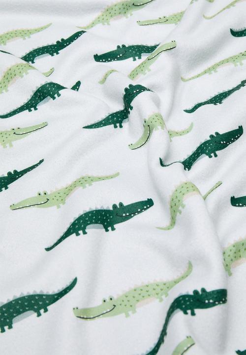 Sixth Floor - Croco fleece blanket - Green