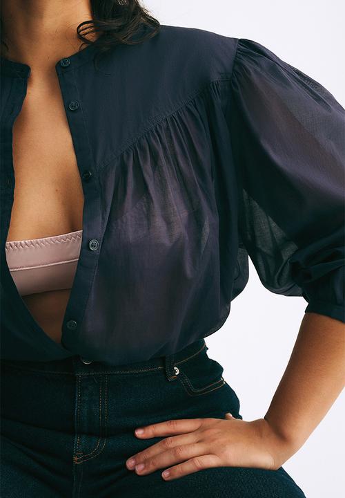 H&M - Cotton blouse - navy blue 