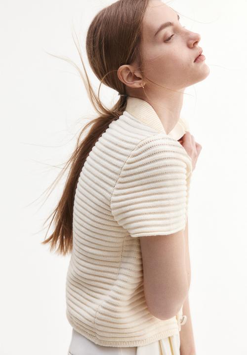 H&M - Collared cardigan - cream