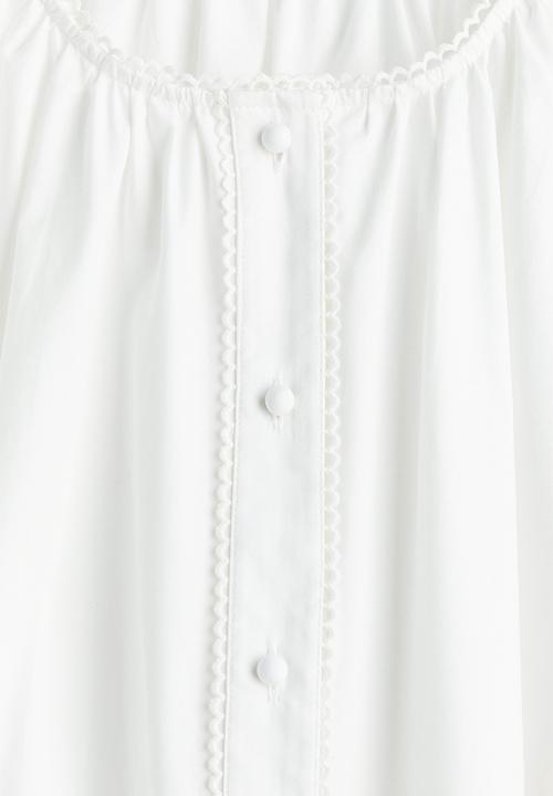 H&M - Picot-trimmed dress - white