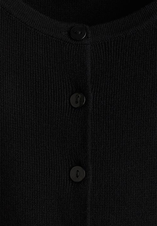 H&M - Short-sleeved fine-knit cardigan - black