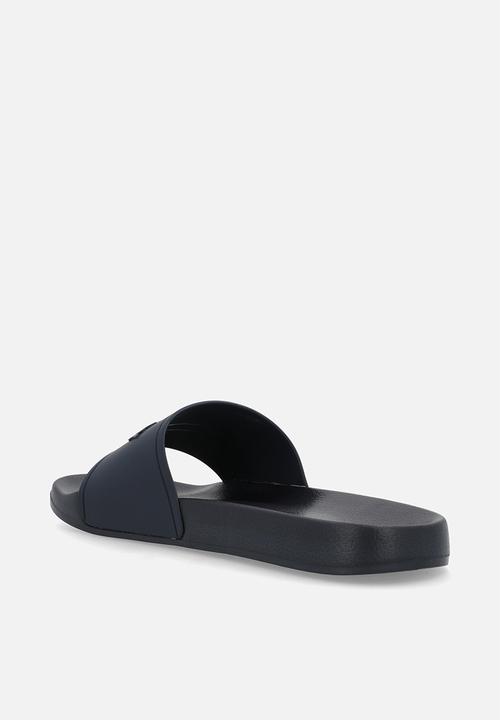 Superdry. - Logo pool slide - Eclipse Navy