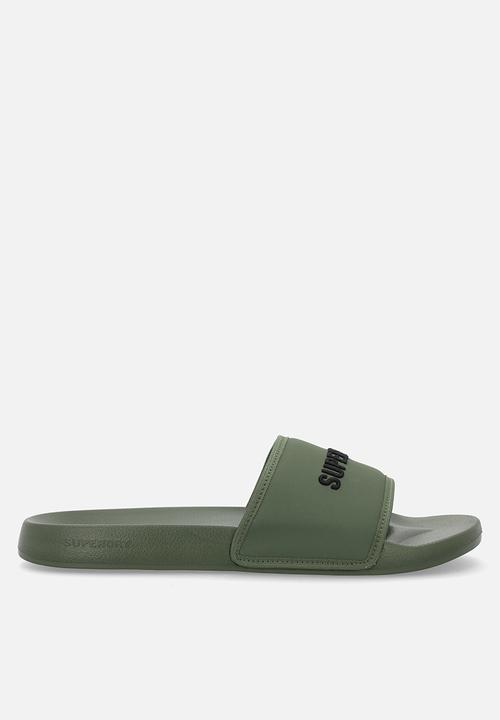 Superdry. - TARP CORE SLIDE - Olive Khaki