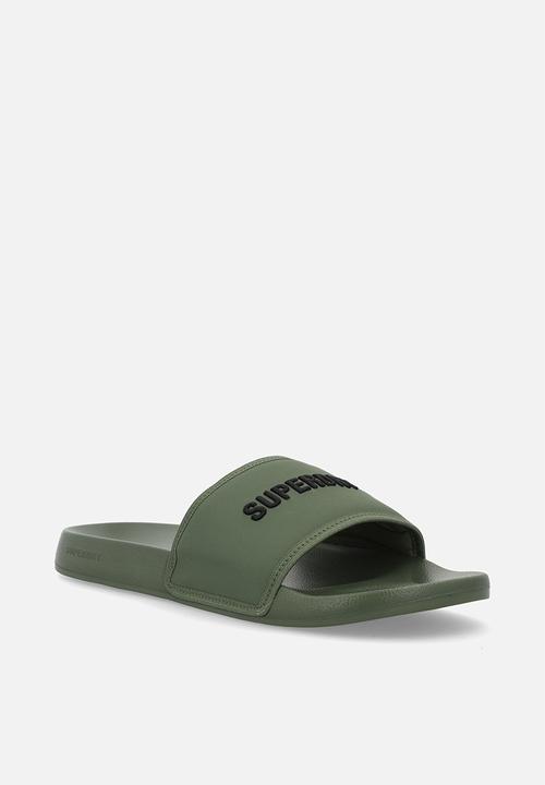 Superdry. - TARP CORE SLIDE - Olive Khaki