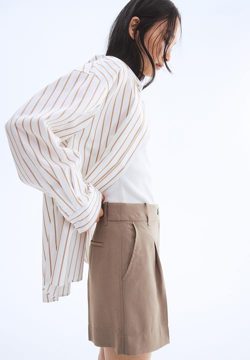 H&M - Tailored shorts - dark beige