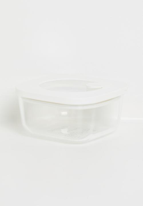 Guzzini - Guzzini Leak Proof Glass Container 410ml - white & clear