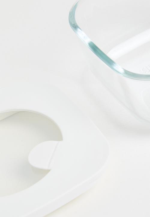 Guzzini - Guzzini Leak Proof Glass Container 410ml - white & clear