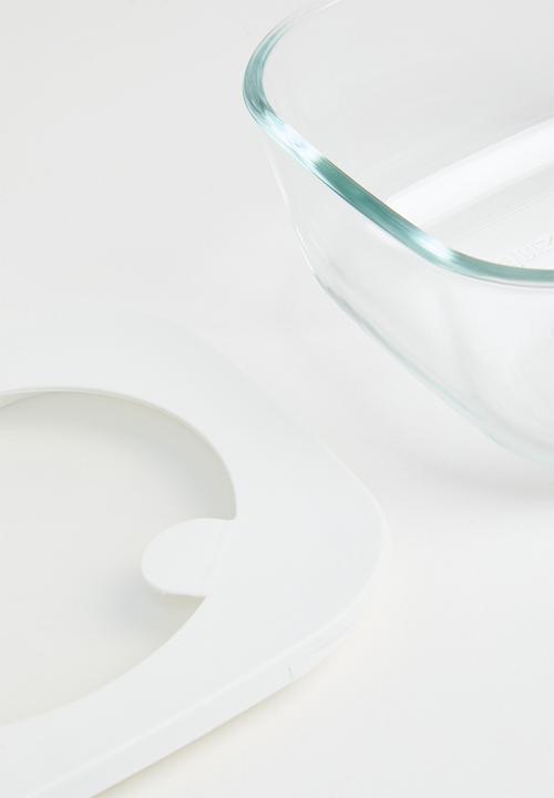Guzzini - Guzzini Leak Proof Glass Container 965ml - white & clear