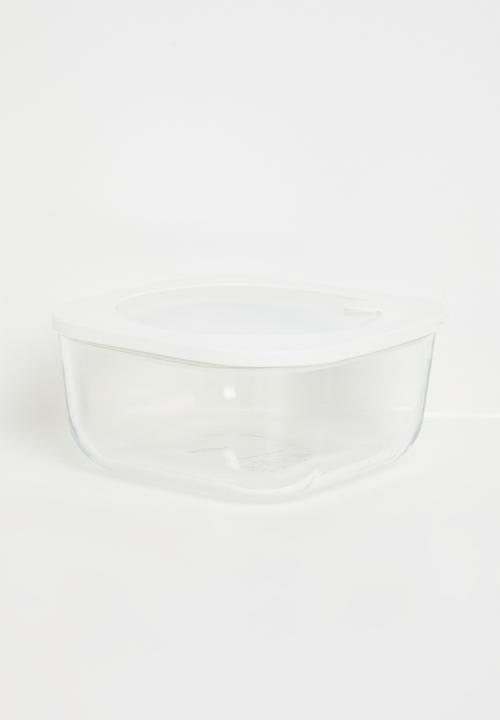 Guzzini - Guzzini Leak Proof Glass Container 1.9L - white & clear