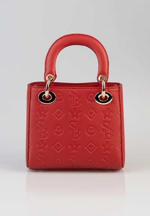 SISSY BOY - Debossed love tote bag - red